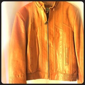 Leather Bomber Jacket! Sz 46